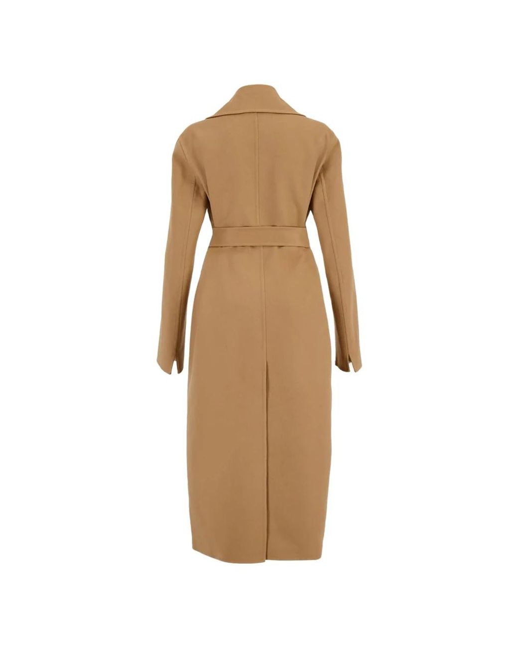 Stella McCartney Natural Kamel Wickelmantel Mit Selbstbindegürtel