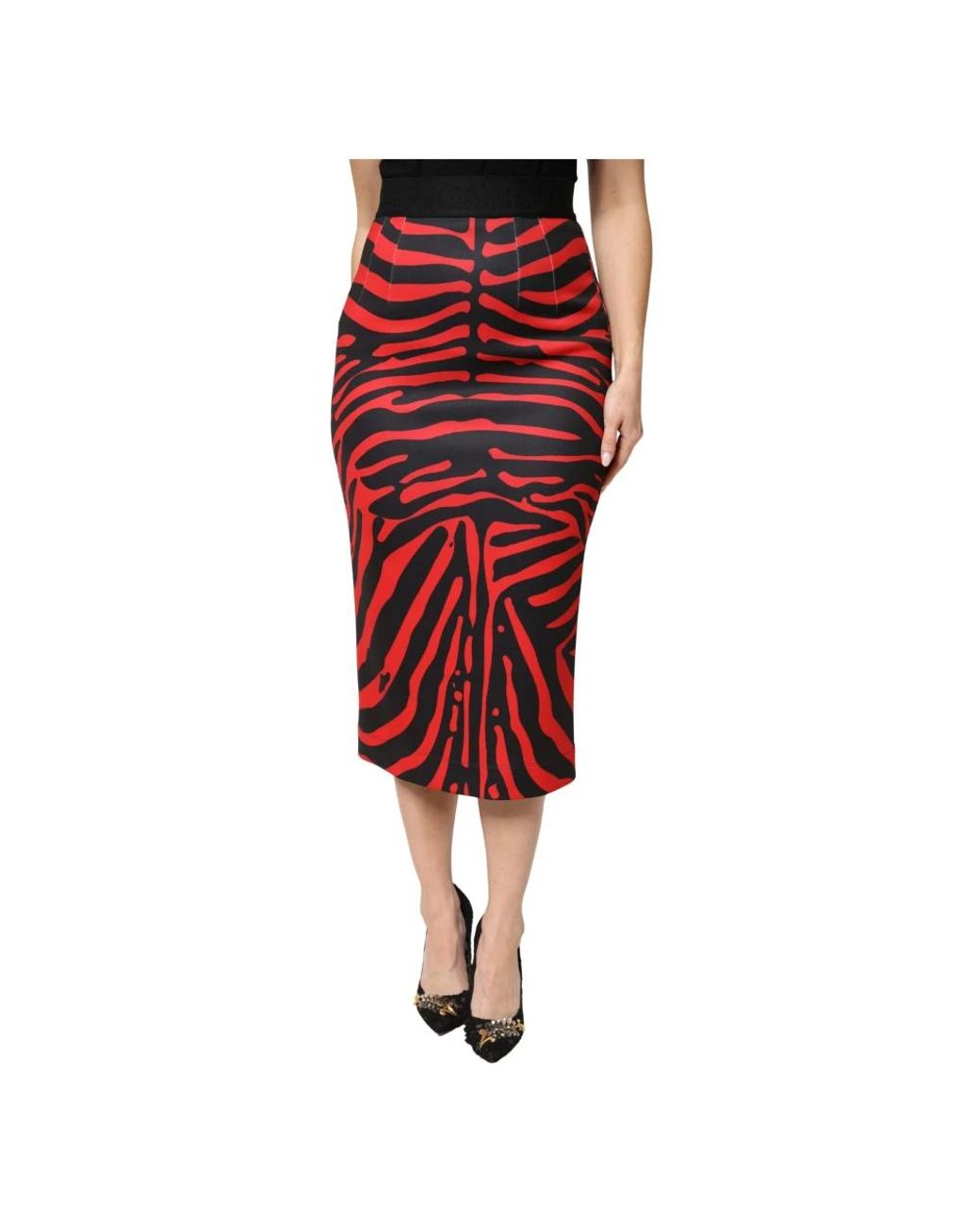 Dolce & Gabbana Red Pencil Skirts