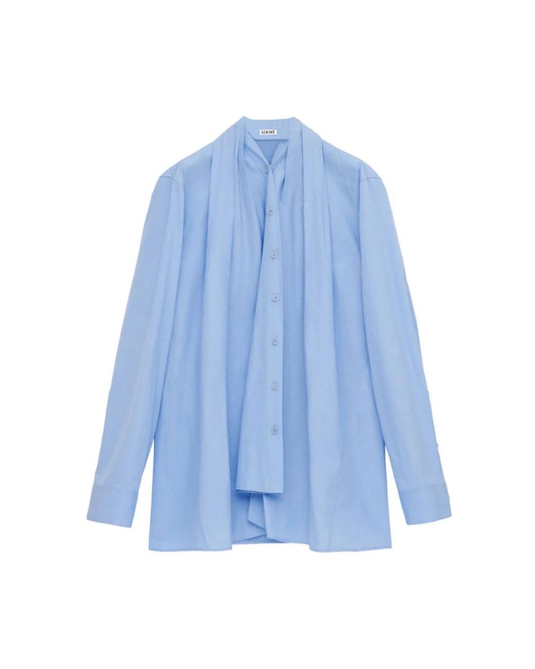 Loewe Blue Long-Sleeved Cotton Shirt