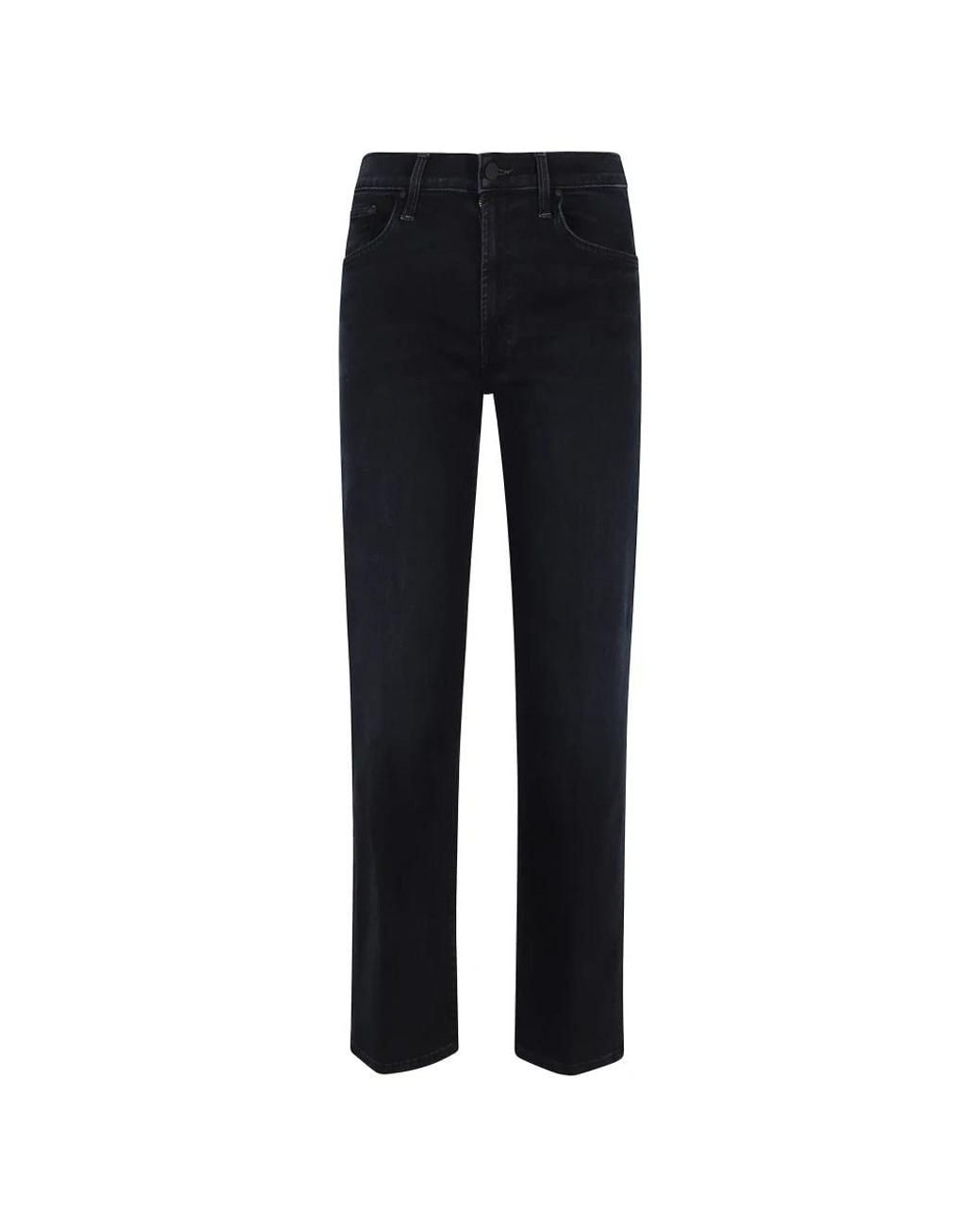 Mother Blue Straight Fit Jeans