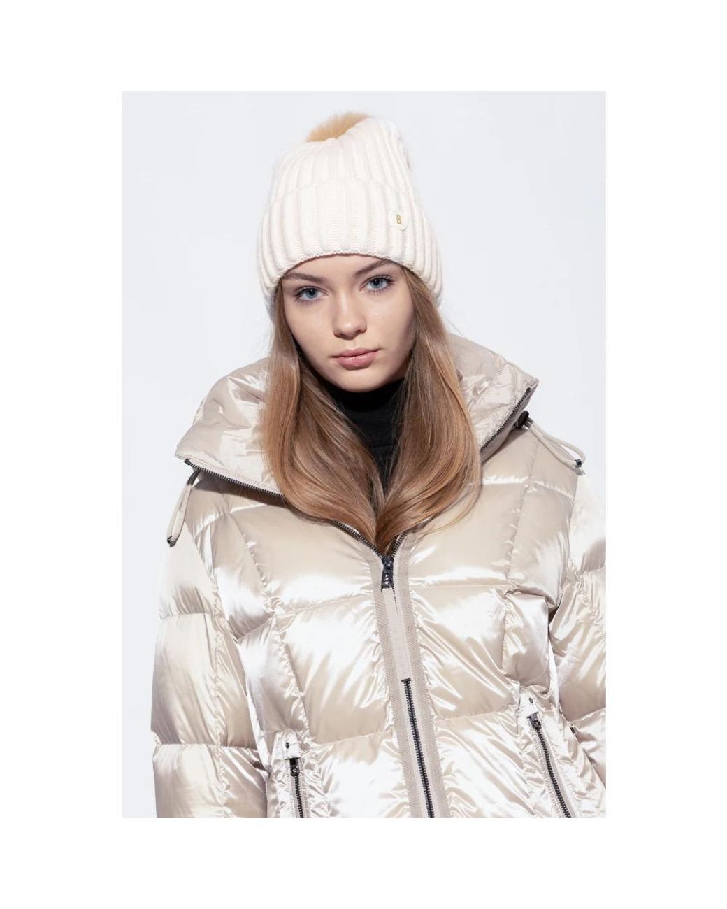 Bogner White Beanies