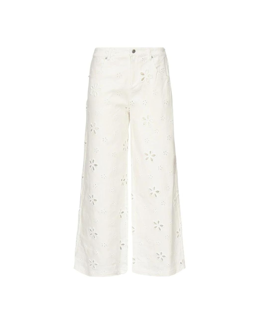 For Love & Lemons White Wide Jeans