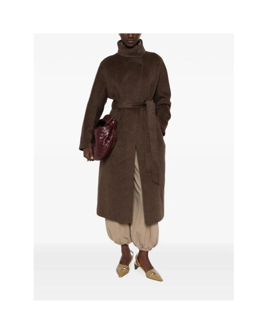 Arma Brown Belted Coats