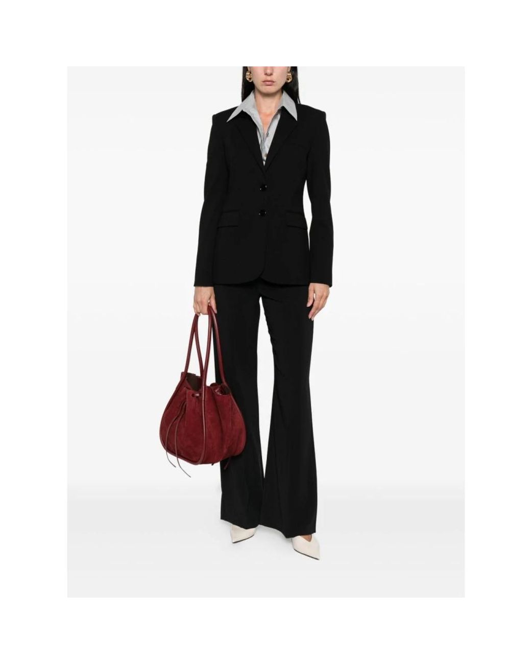 Patrizia Pepe Black Wide Trousers