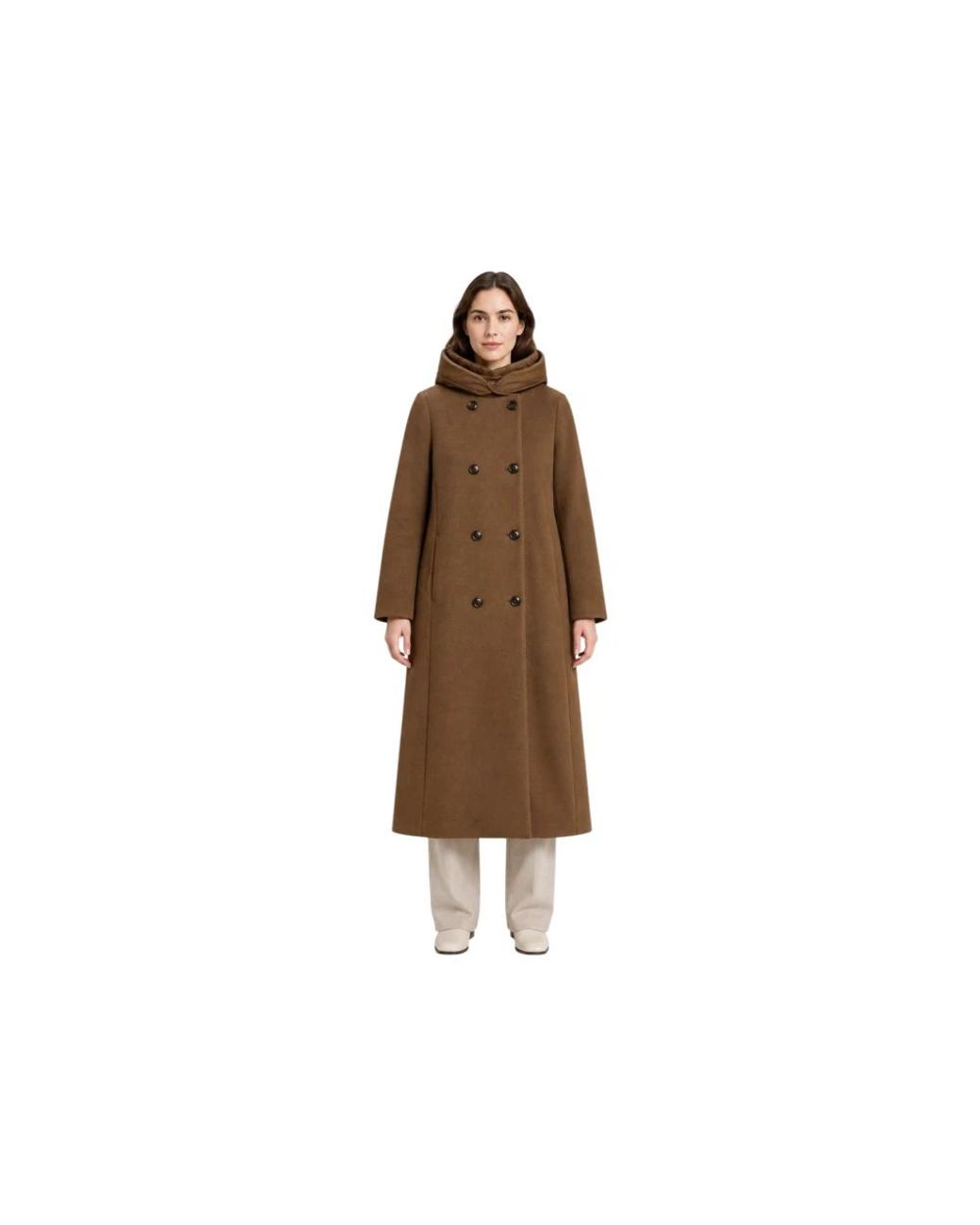 Woolrich Brown Double-Breasted Coats