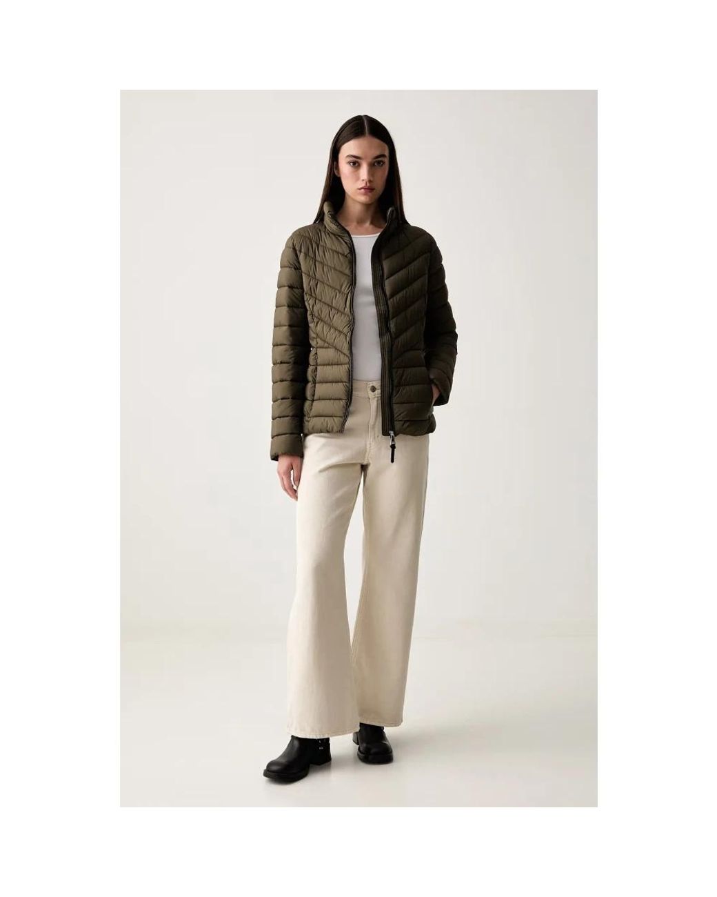 DKNY Black Gesteppte Jacke