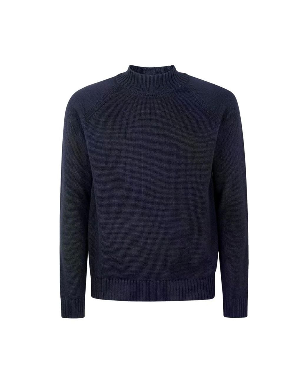Zanone Blue Round-Neck Knitwear for men