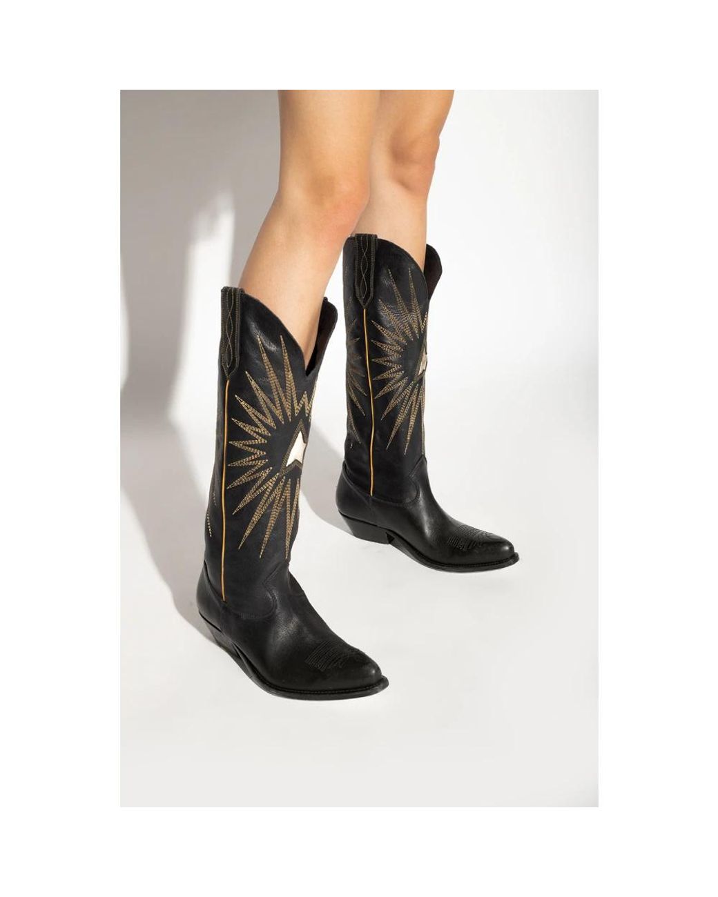 Golden Goose Deluxe Brand Black Cowboy Boots