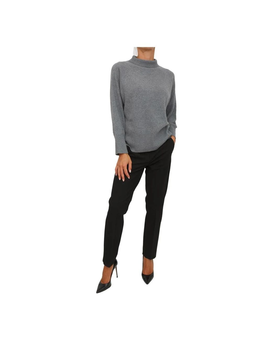 Marella Gray Round-Neck Knitwear