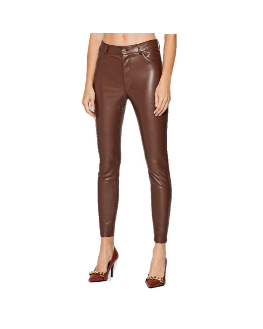 Marciano Brown Leather Trousers