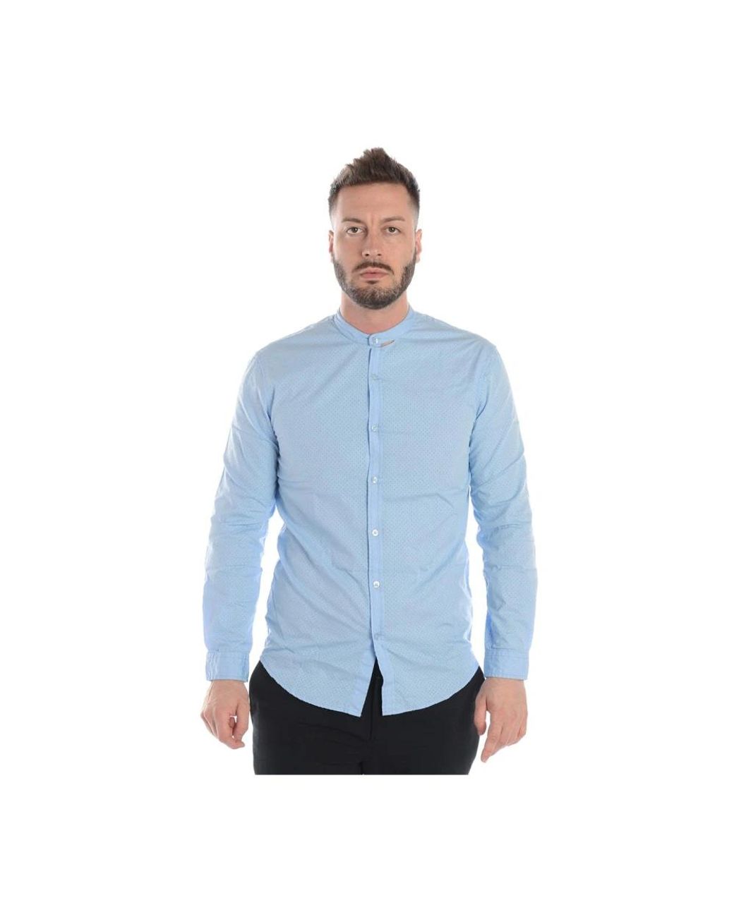 Daniele Alessandrini Blue Casual Shirts for men