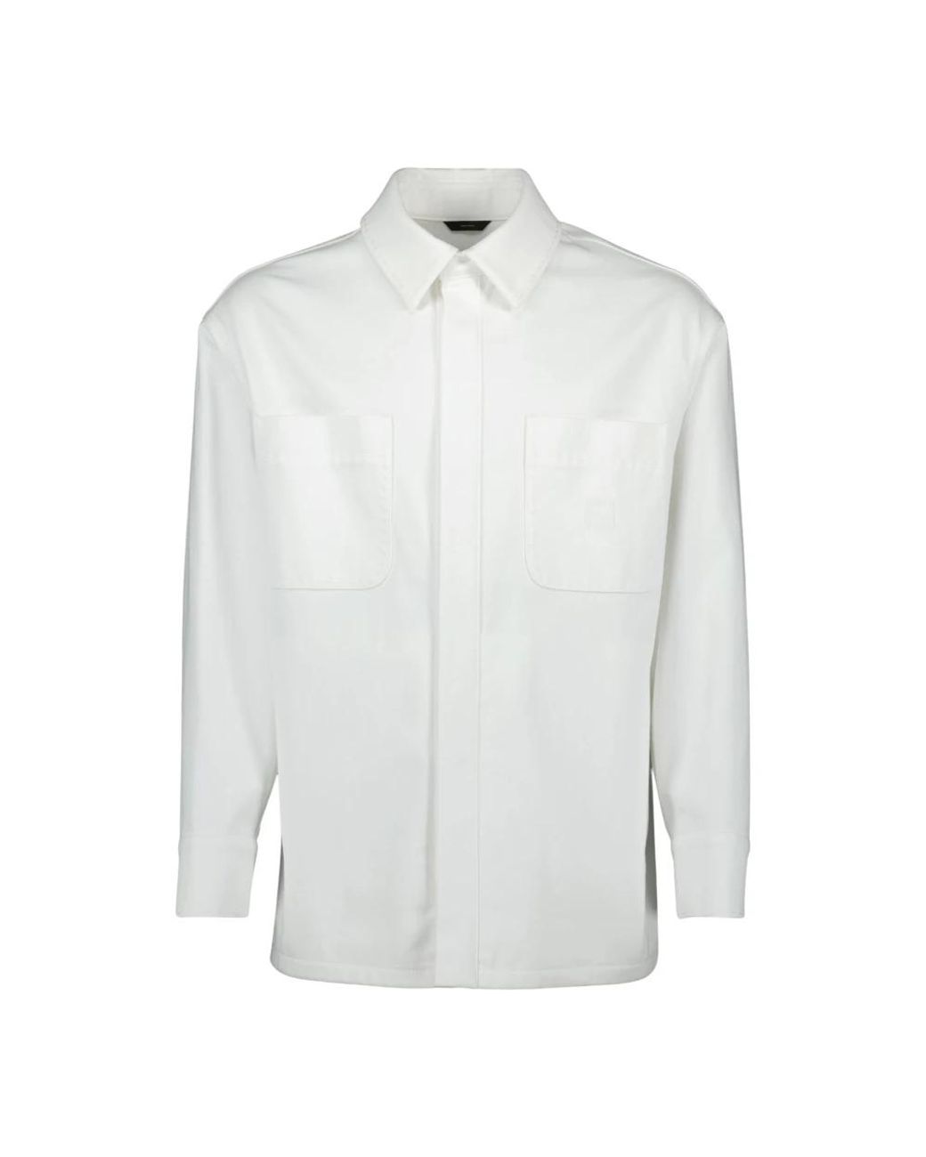 Fendi Jassen ,Wit ,Denim Witte Denim Jas Lente-Zomer 2025 in het White voor heren