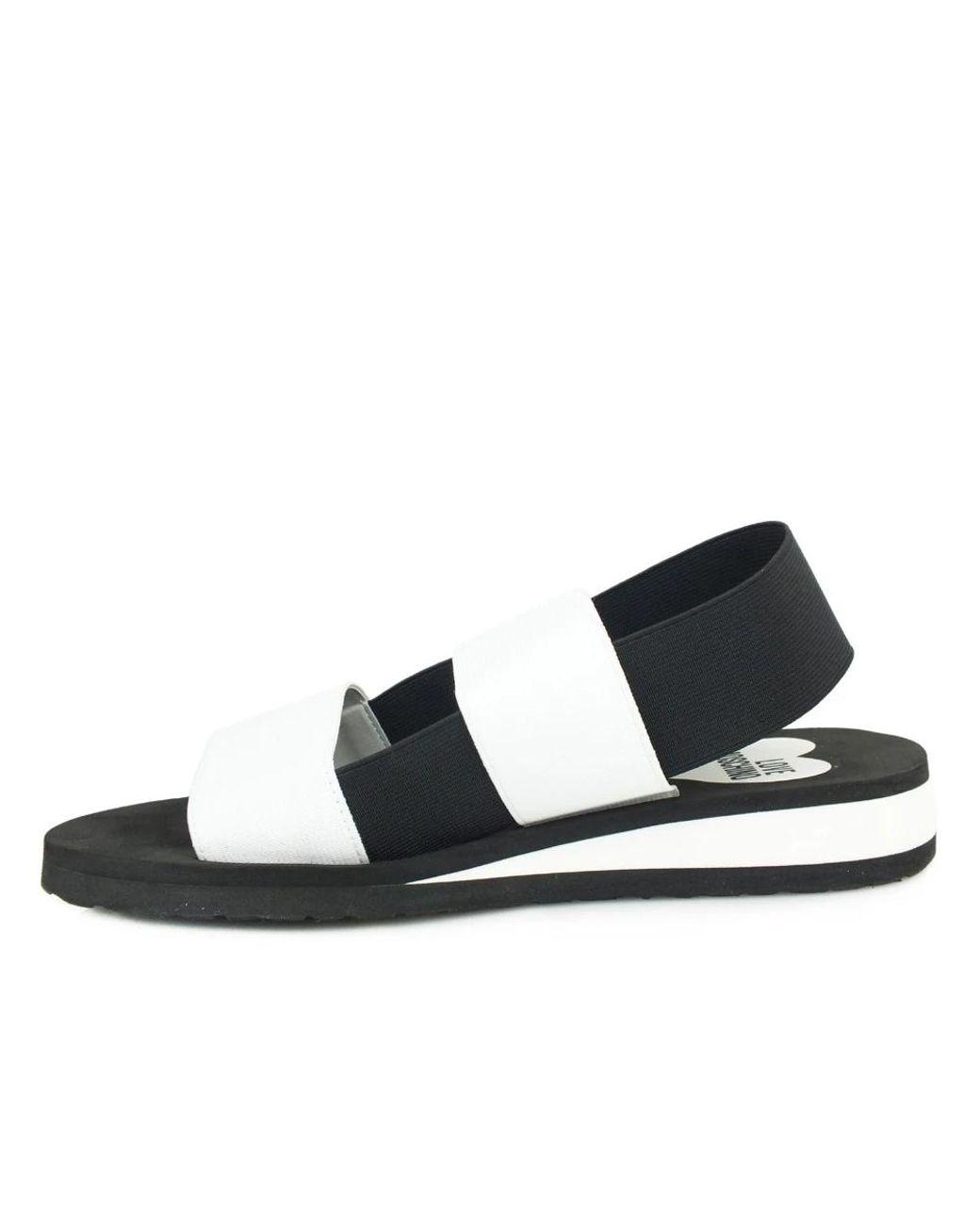 Love Moschino Black Flat Sandals