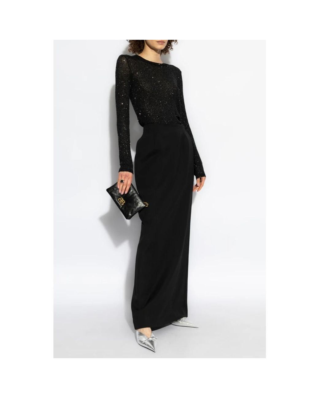 Balenciaga Black Maxi Skirts