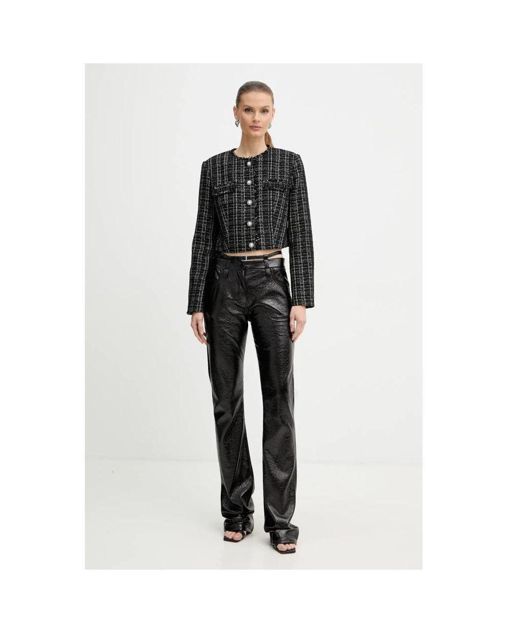 Guess Black Sandra Tweed Jacket