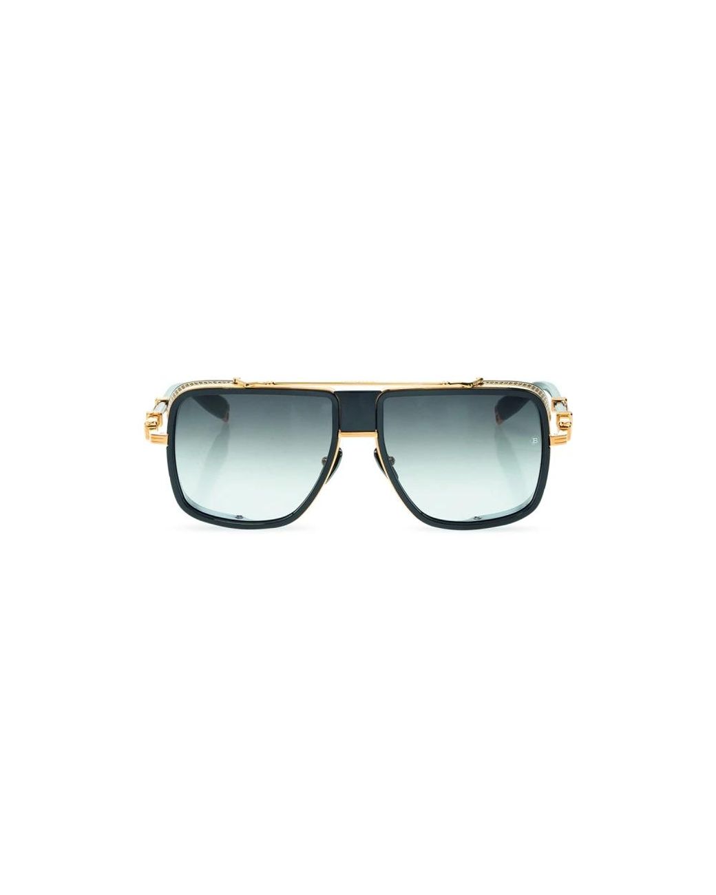 Balmain Accessoires ,Geel ,Zonnebril Met Logo in het Blue voor heren