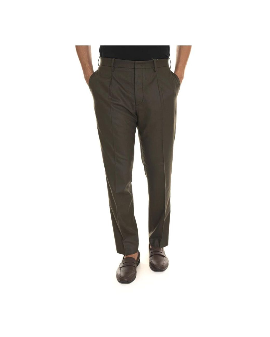 hindustrie Gray Slim-Fit Trousers for men