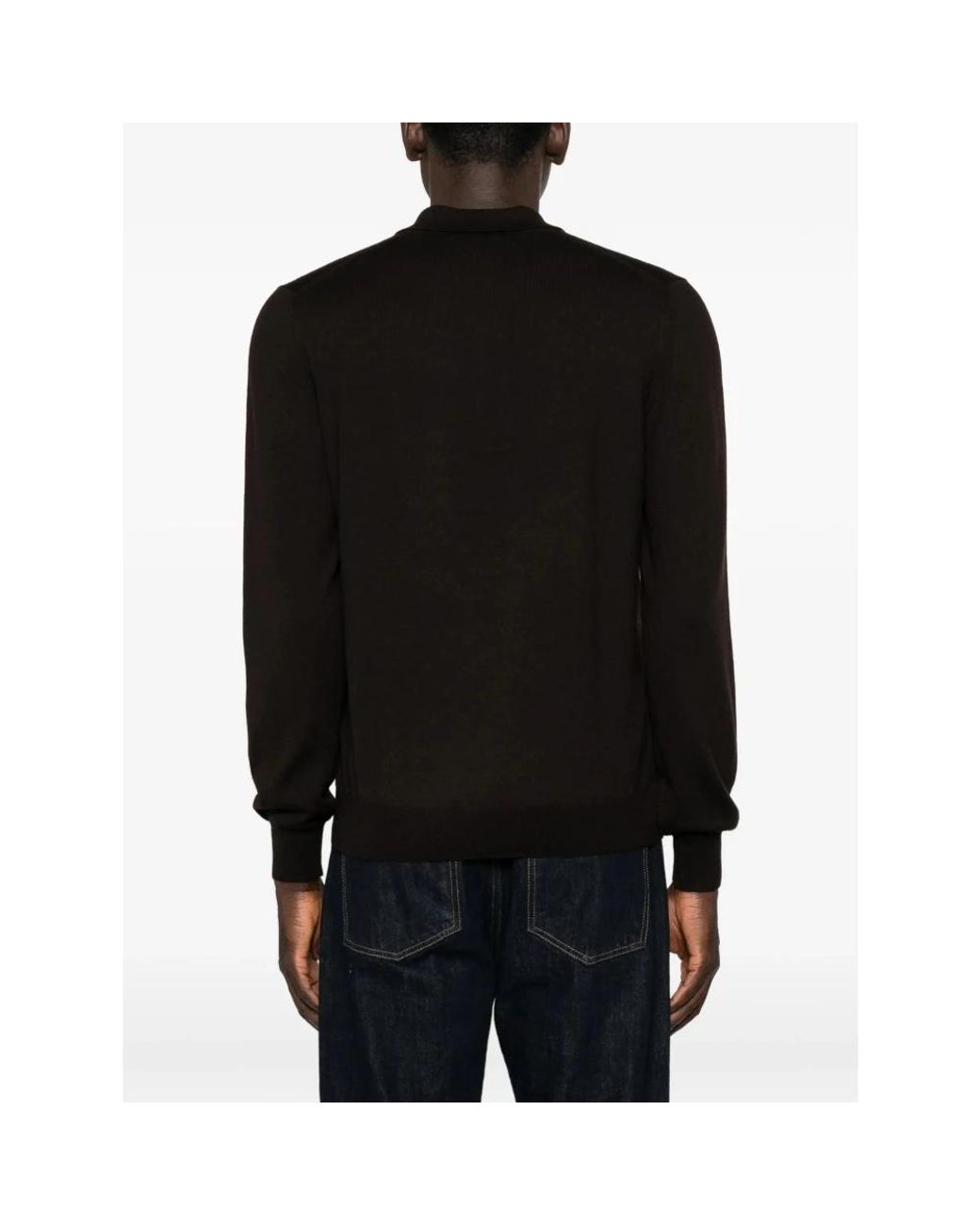 Gran Sasso Black Polo Shirts for men