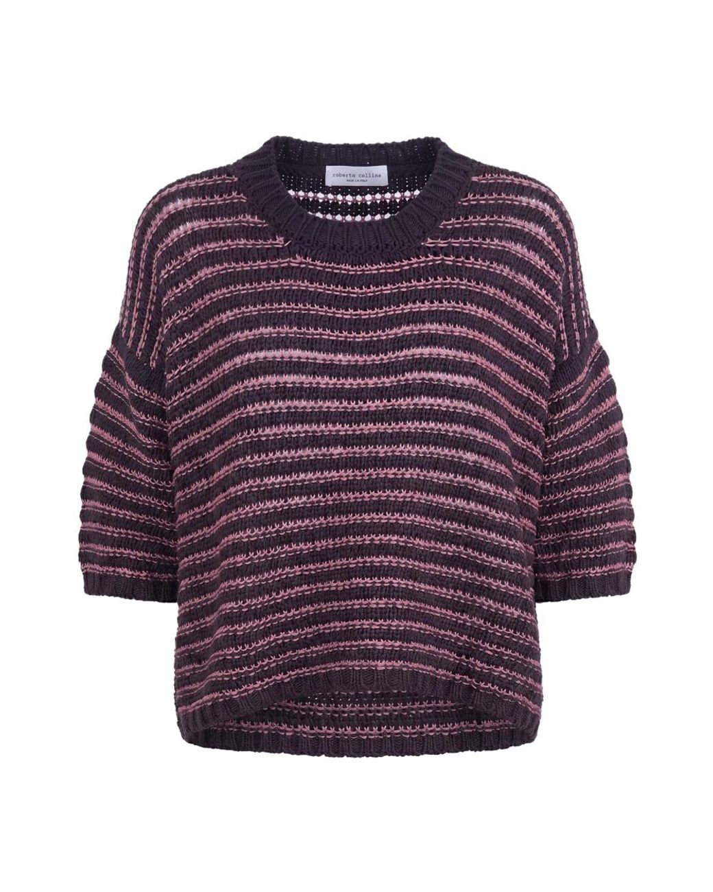 Roberto Collina Purple Round-Neck Knitwear
