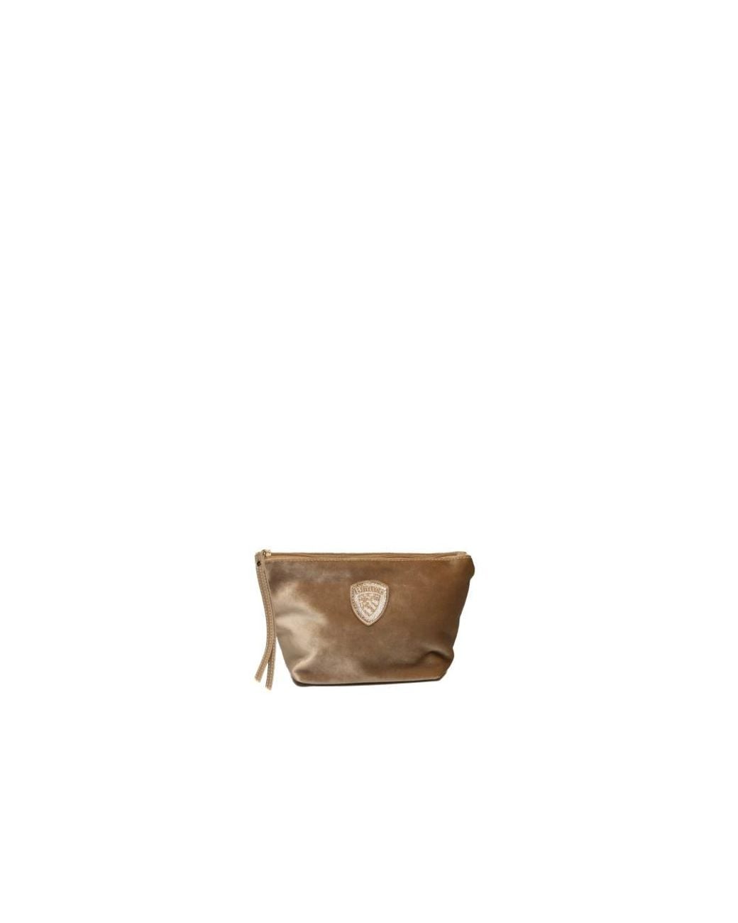 Blauer Natural Debby Samt-Clutch