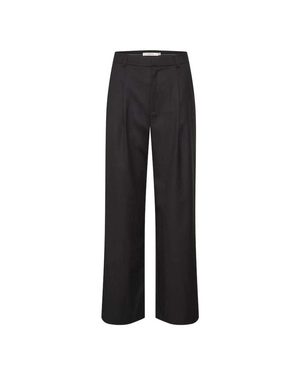 Gestuz Broeken ,Zwart ,Polyester Wijde Broek in het Black