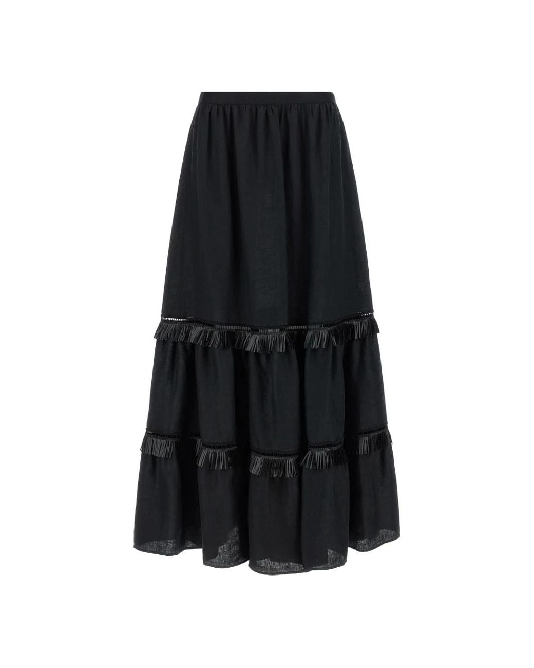 Kiton Black Maxi Skirts