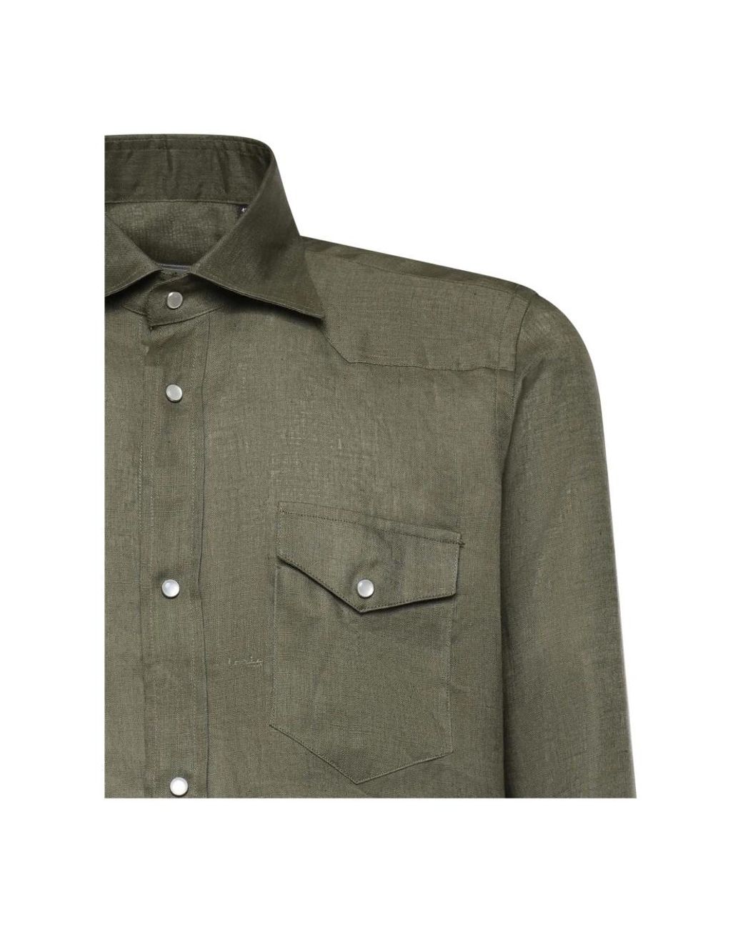 Sartorio Napoli Green Casual Shirts for men