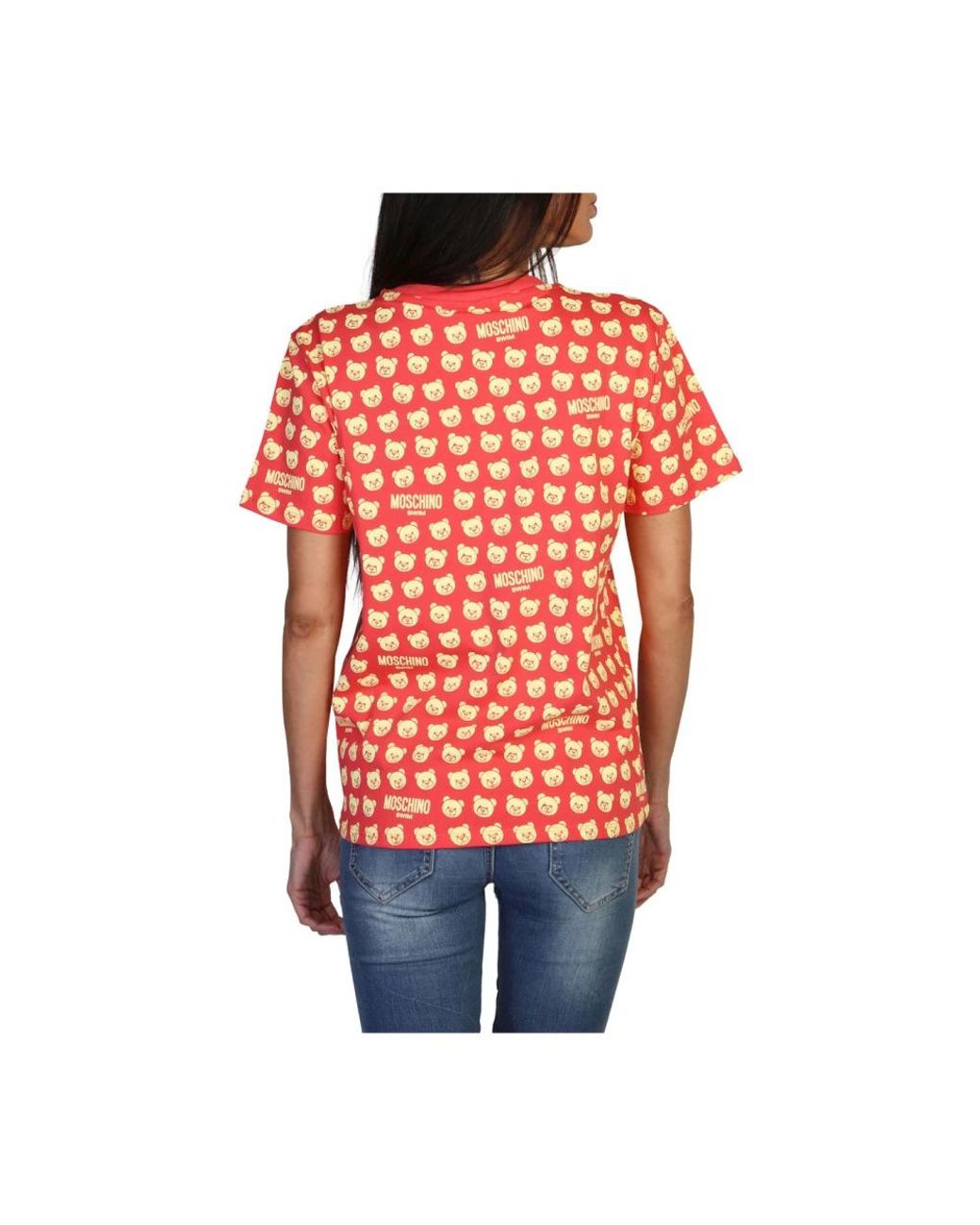 Moschino Orange Teddy Bear Print Tshirt