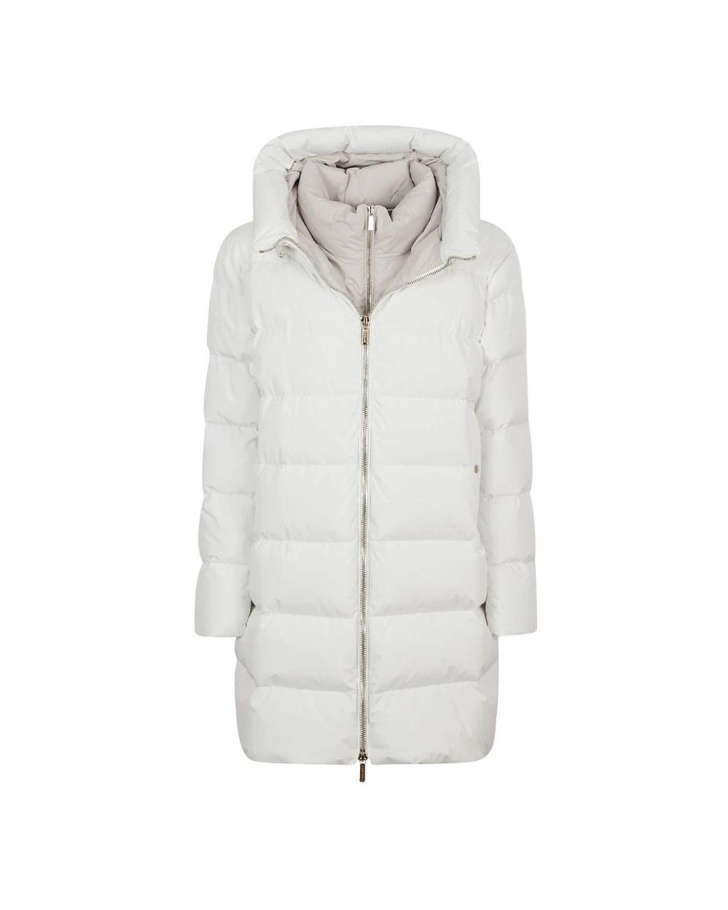 Moorer Jassen ,Wit ,Nylon Klie Jacket in het White