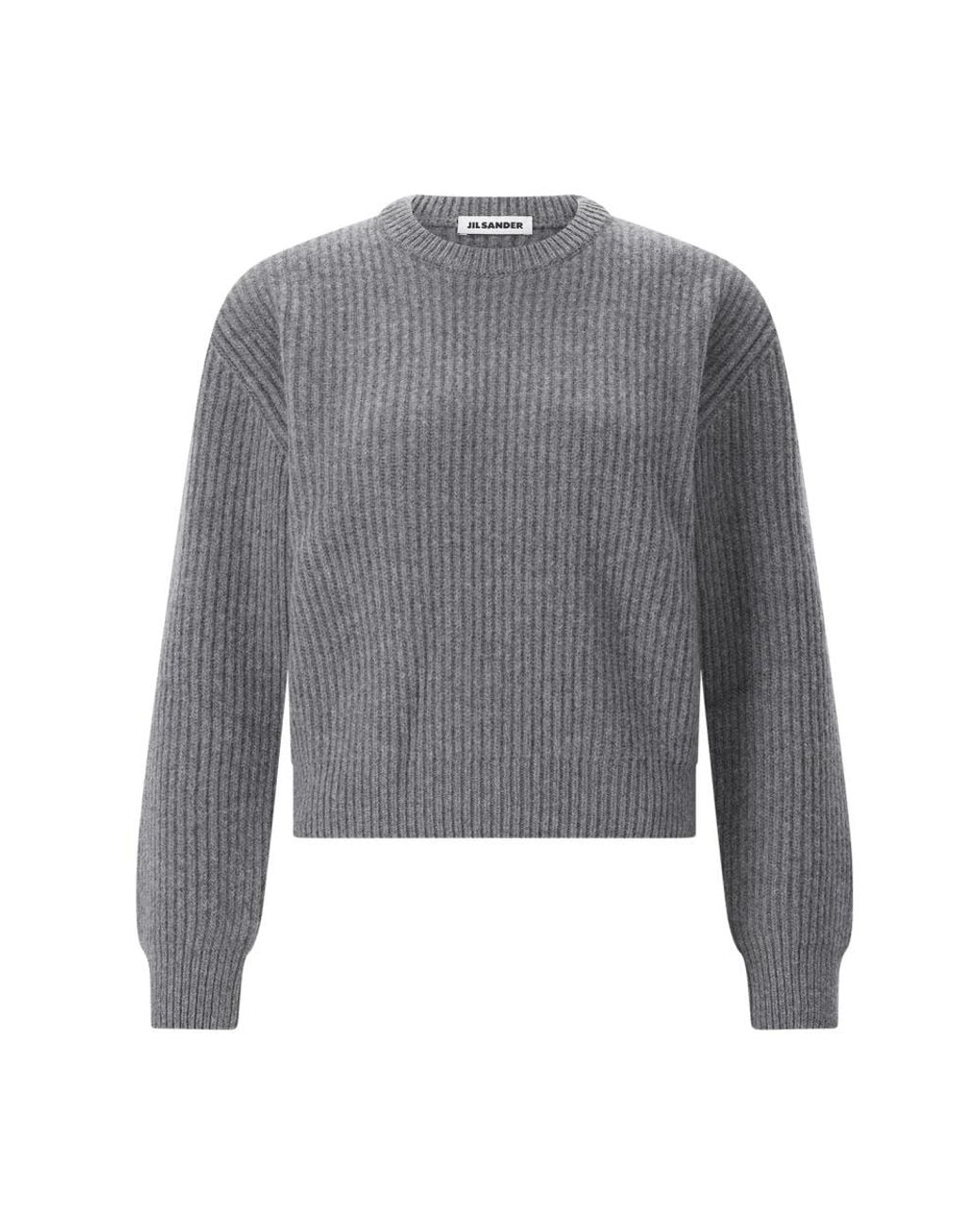 Jil Sander Gray Round-Neck Knitwear