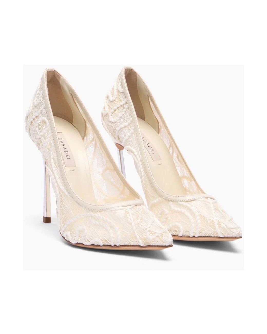 Casadei White Pumps