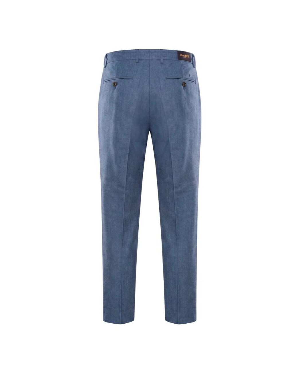 Moorer Blue Straight Trousers for men
