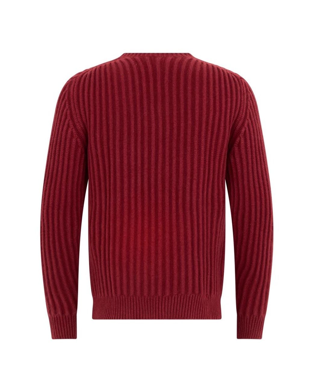 Fedeli Red Round-Neck Knitwear for men