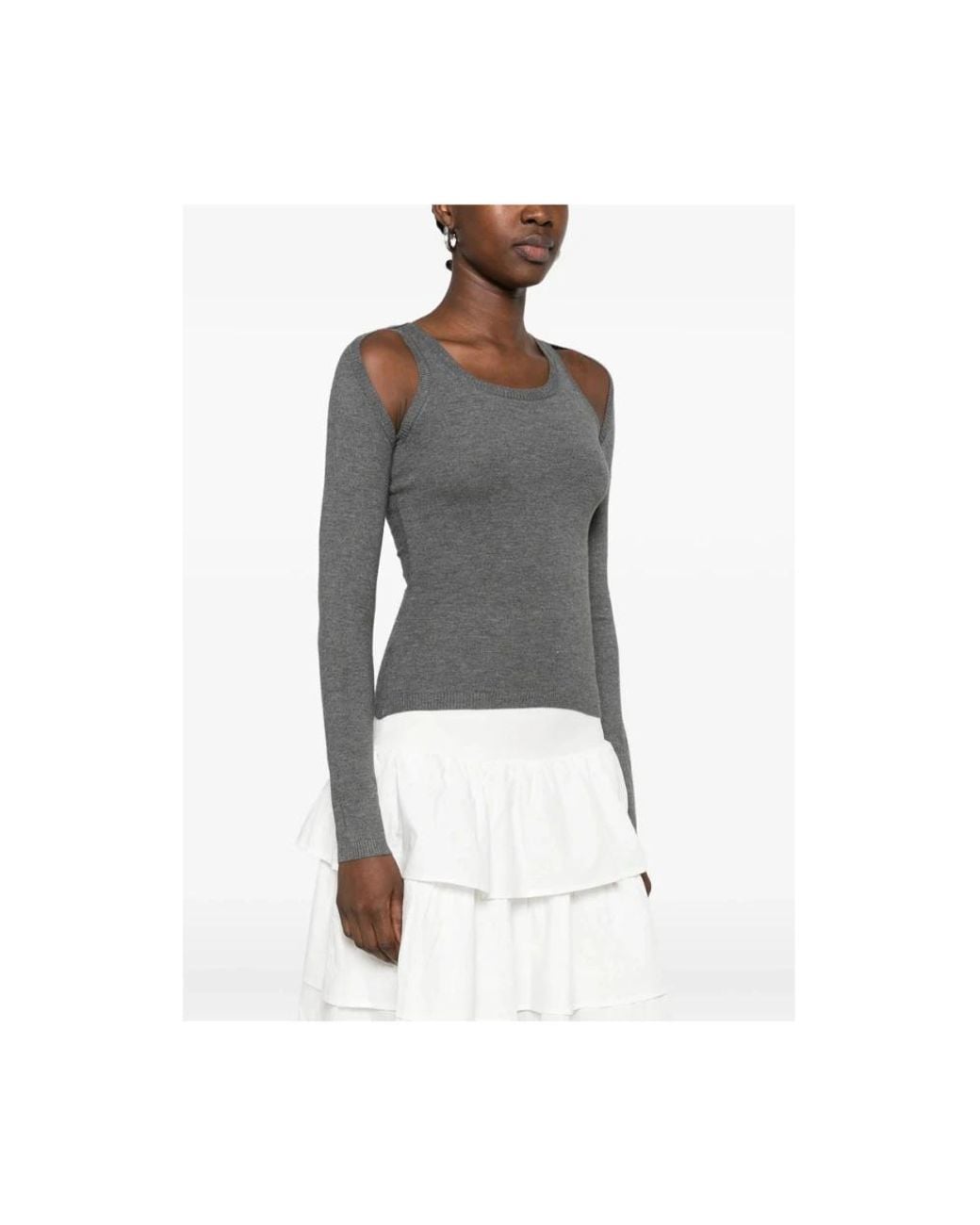 GIMAGUAS Gray Round-Neck Knitwear