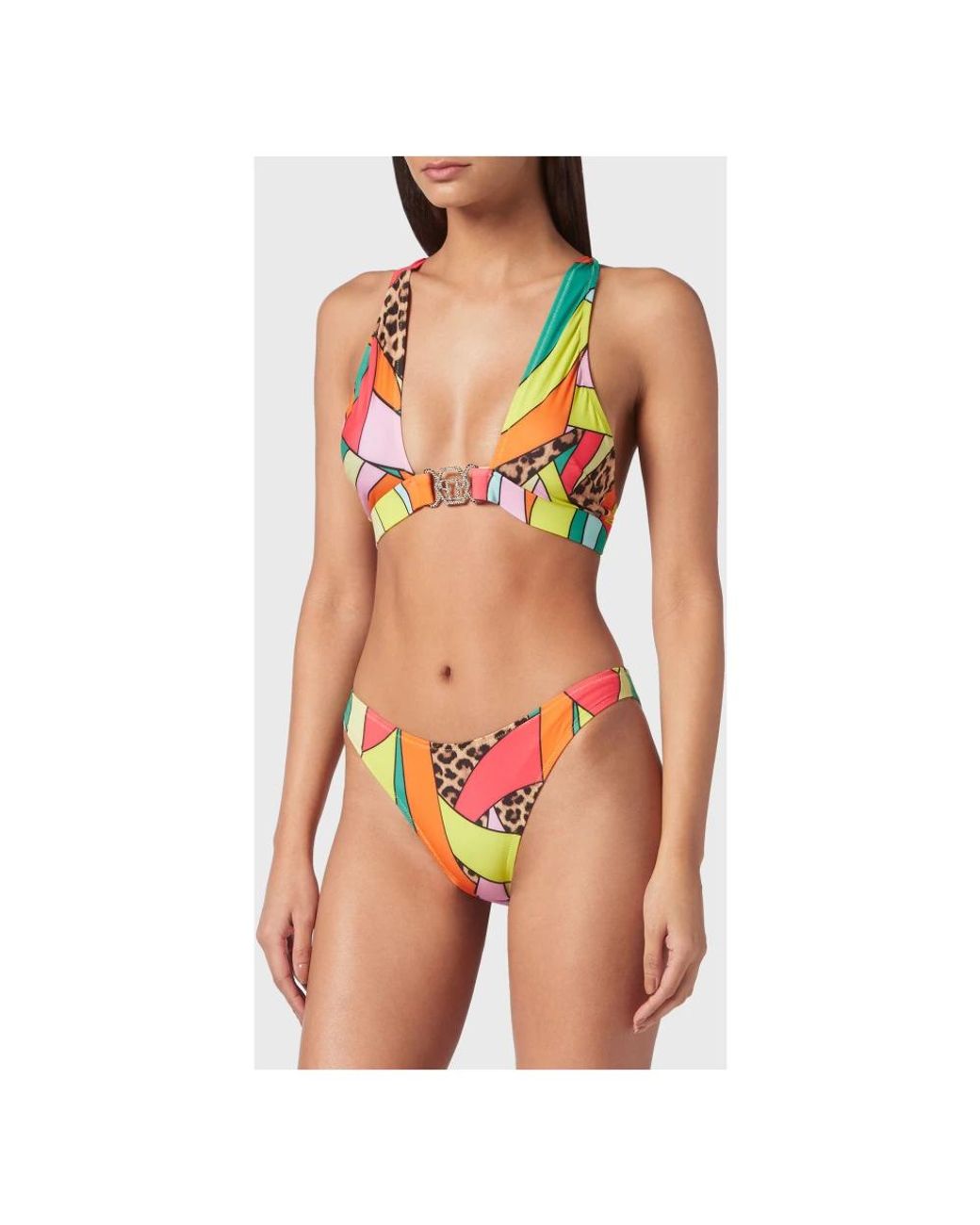 Philipp Plein Bikini Patchwork in het Multicolor