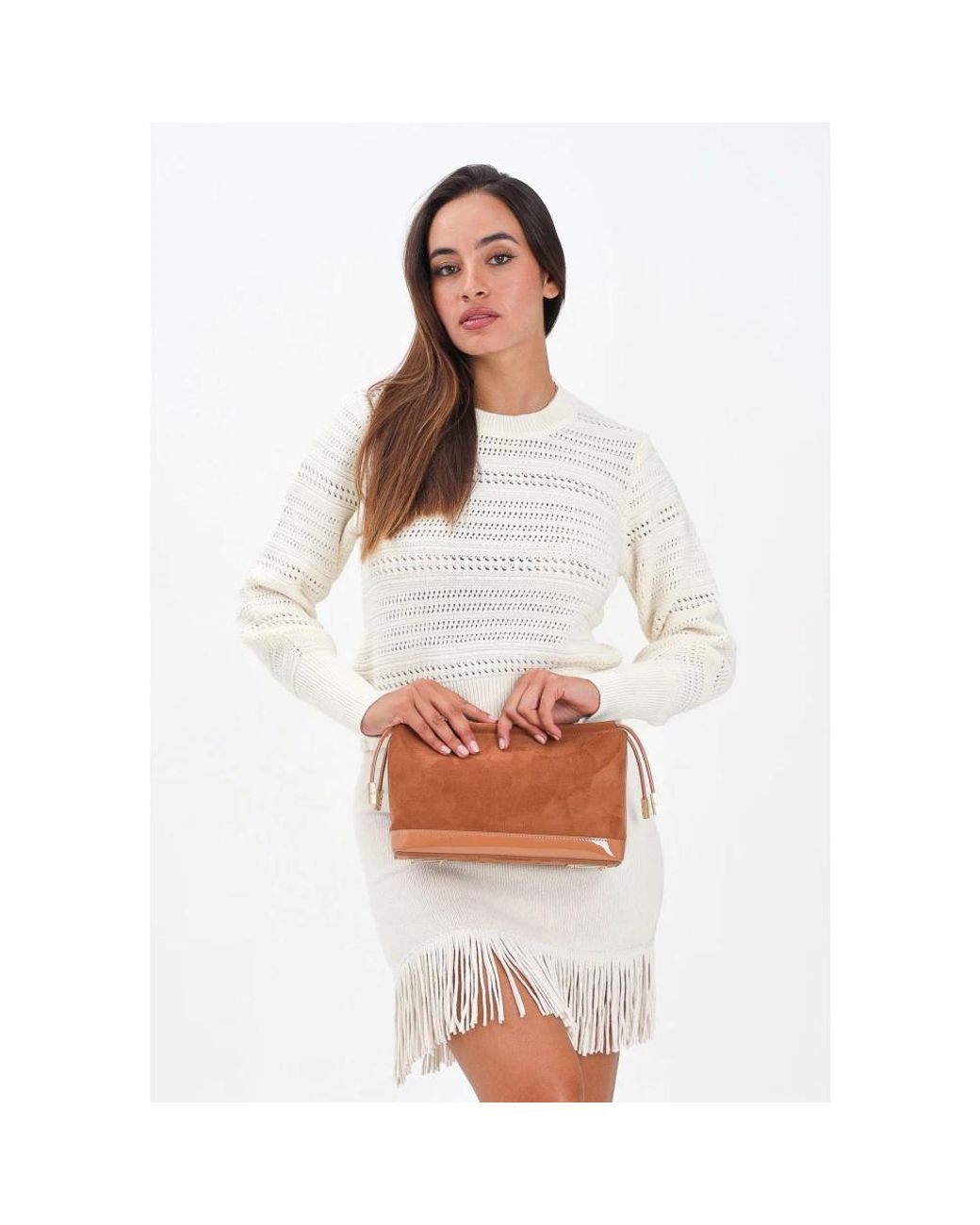 Round-Neck Knitwear Akep en coloris White