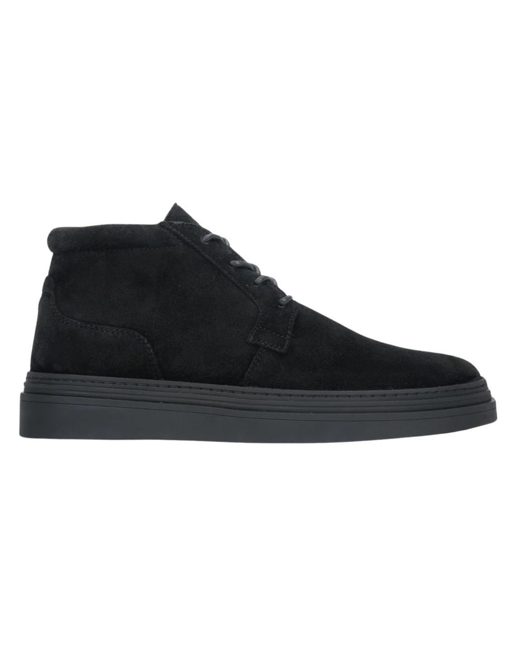 ESTRO Velours Stiefeletten in Black für Herren