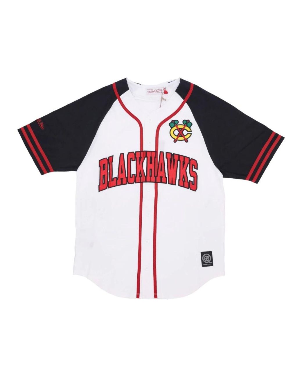 Mitchell & Ness Fitness ,Veelkleurig ,Katoen Chicago Blackhawks Nhl Trainingsjersey in het Red voor heren