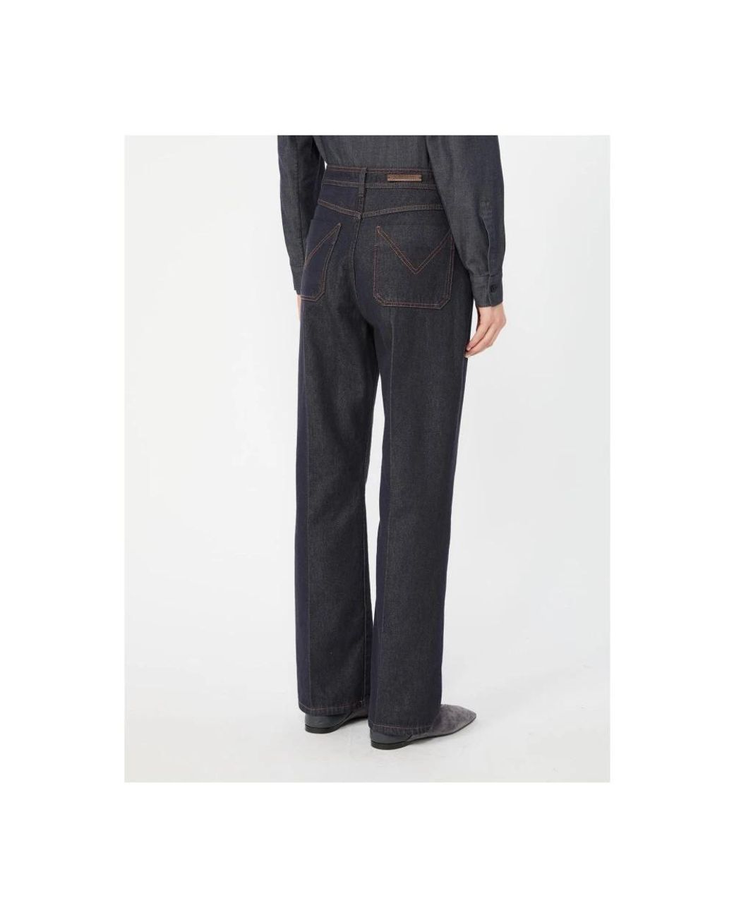 Straight Jeans Max Mara de color Gray