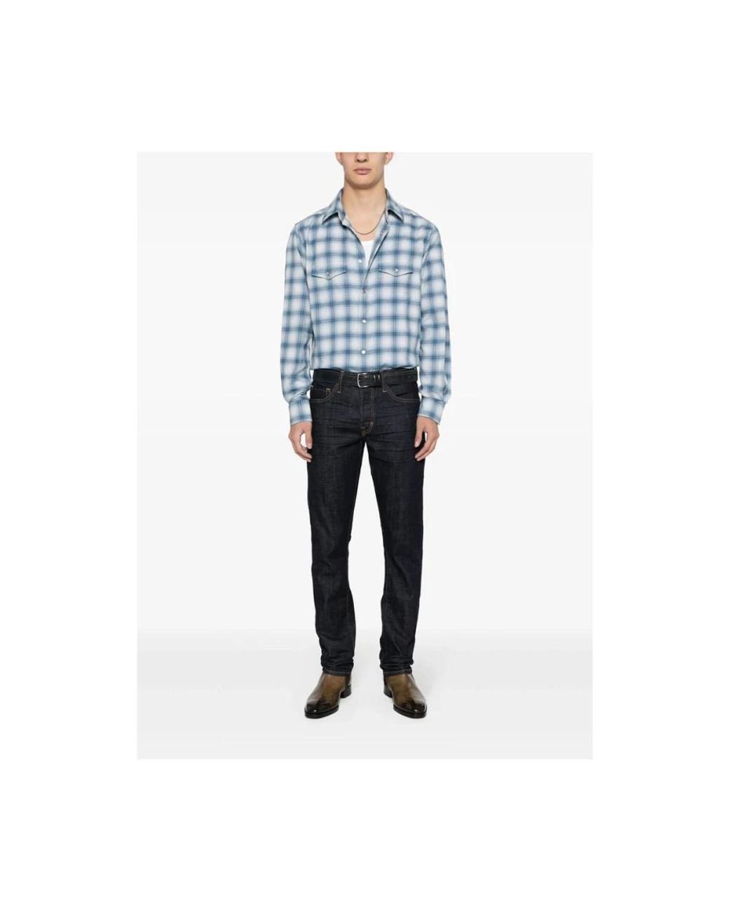 Tom Ford Blue Straight Jeans for men