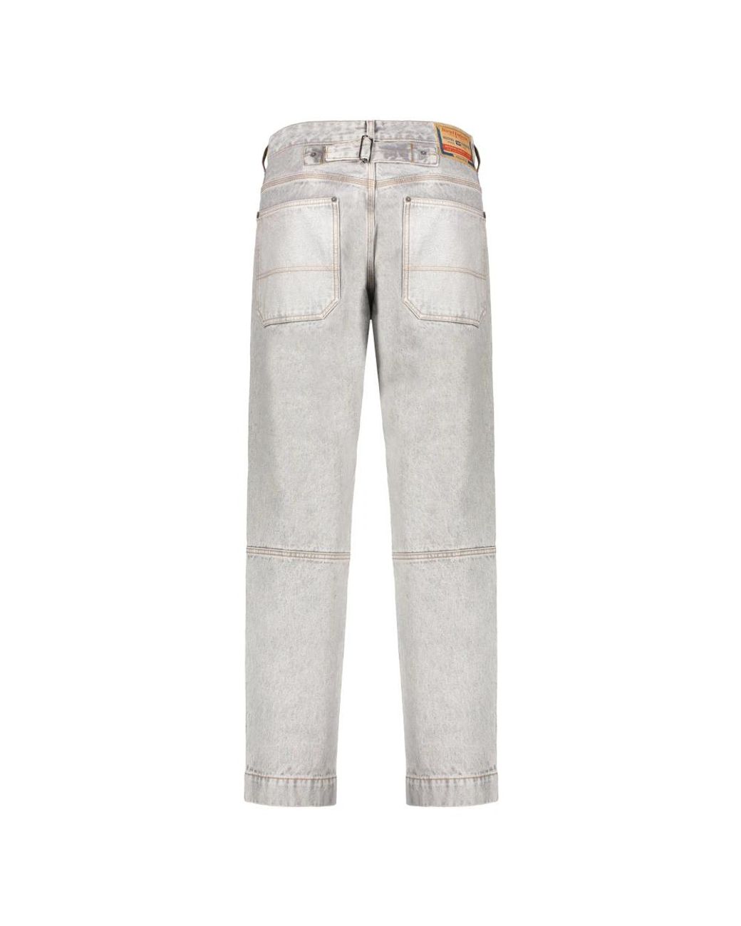 DIESEL Gray Straight Jeans for men