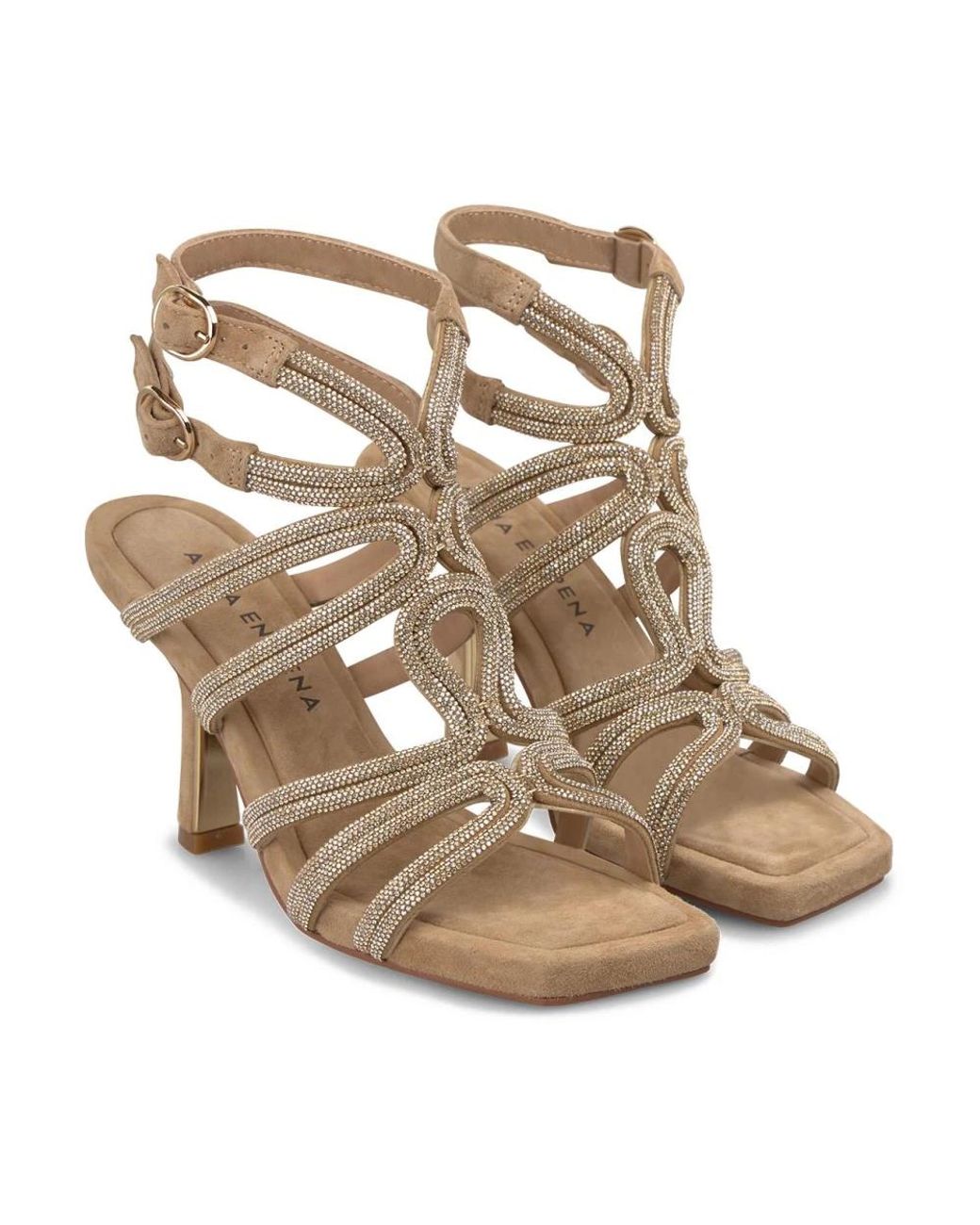 Alma En Pena. Metallic High Heel Sandals