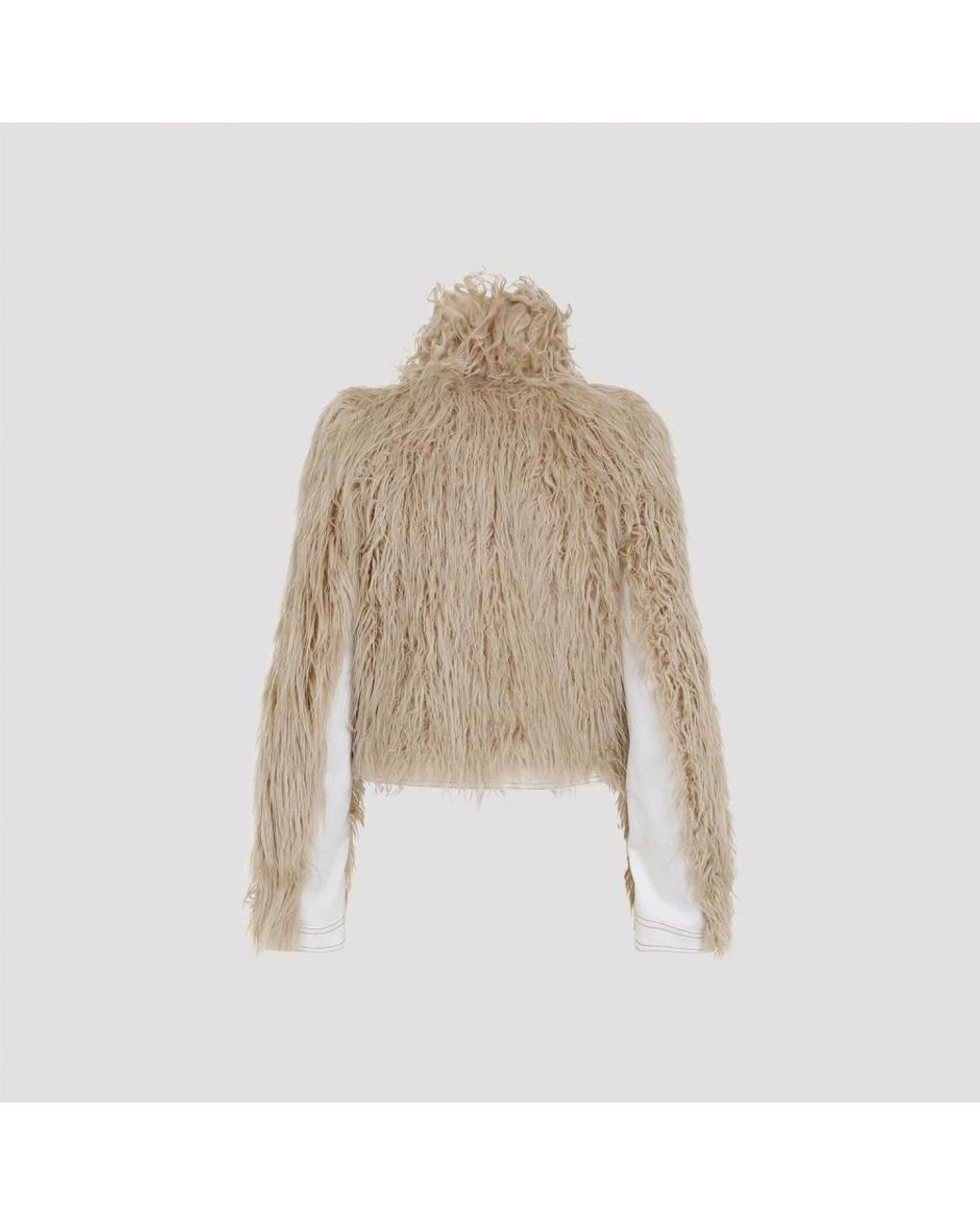 Dries Van Noten Natural Faux Fur & Shearling Jackets