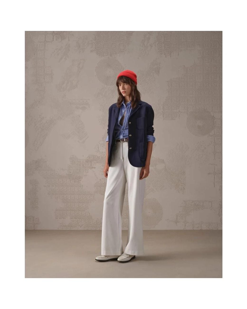 Circolo 1901 White Wide Trousers