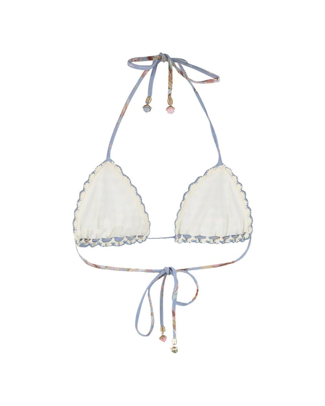 Zimmermann Badmode ,Veelkleurig ,Katoen Awaken Crochet Tri Bikini Top in het White