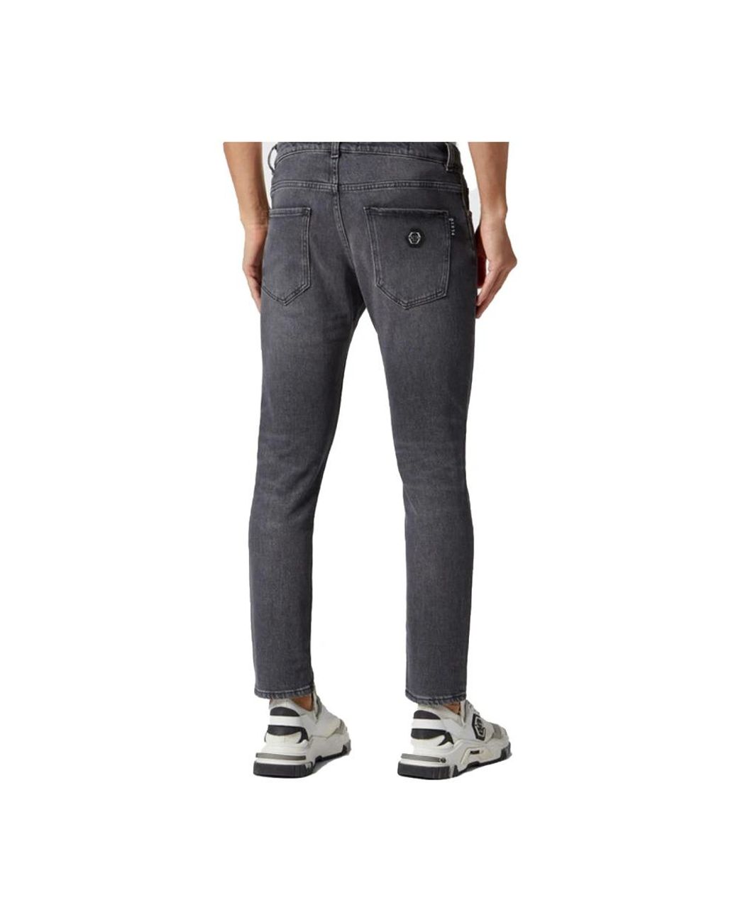 Philipp Plein Gray Slim Fit Jeans for men