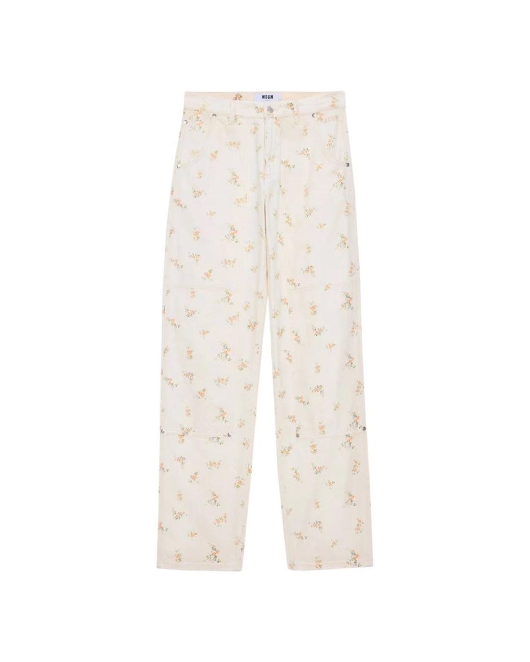MSGM Jeans ,Wit ,Straight Jeans in het Natural