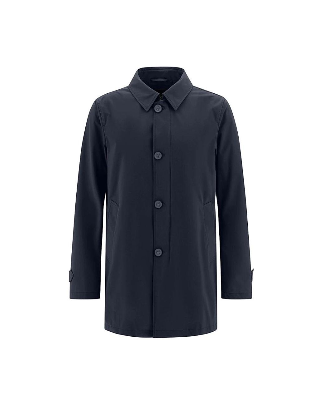Herno Blue Single-Breasted Coats for men