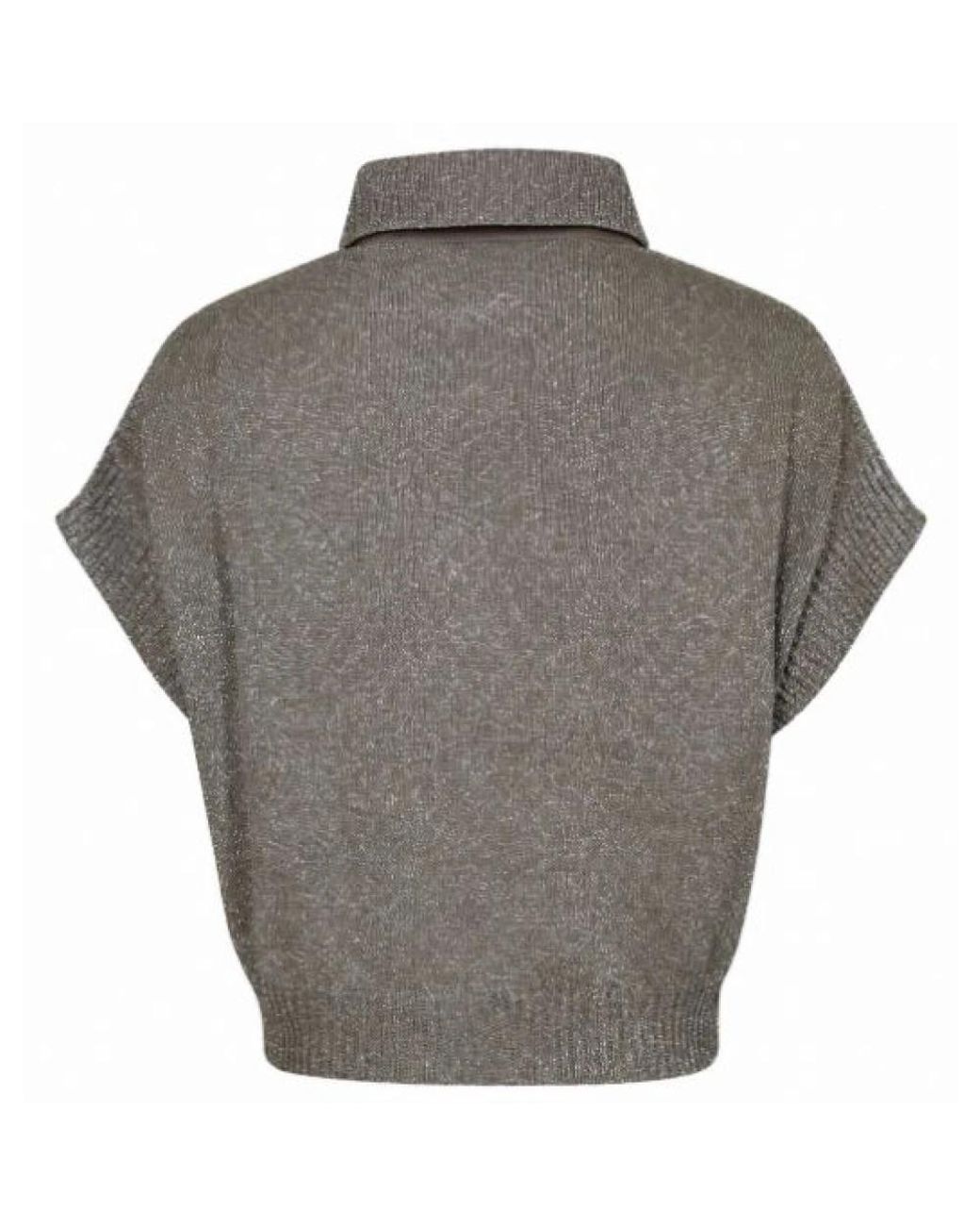 D.exterior Gray Round-Neck Knitwear