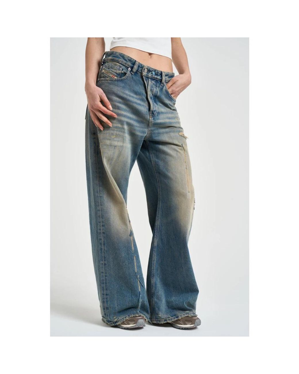 DIESEL Blue Wide Jeans